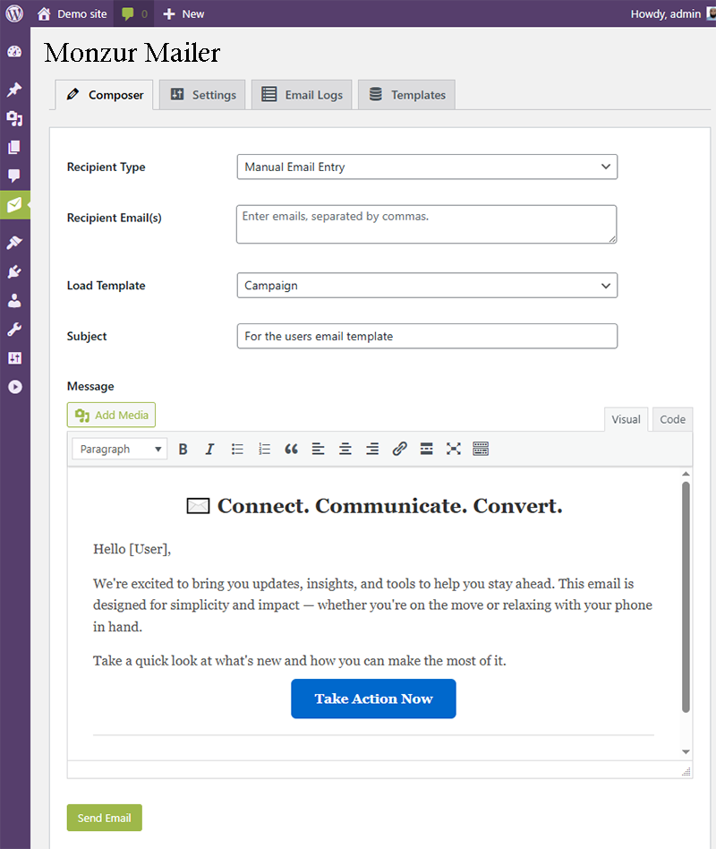 composer tab